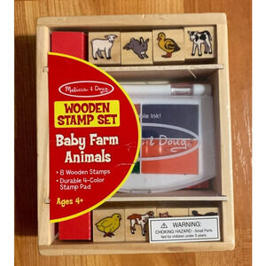 Meliisa & Doug wooden‎ stamp set